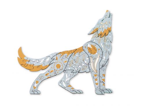 Dřevěné puzzle Scandi Vlk Dřevěné puzzle Scandi Vlk