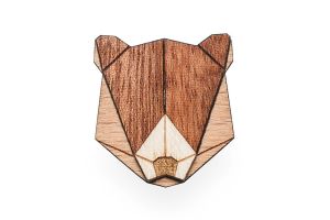 Dřevěná brož Bear Brooch Dřevěná brož Bear Brooch