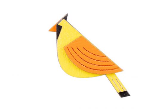 Dřevěná brož Sunny Cutebird Brooch Dřevěná brož Sunny Cutebird Brooch