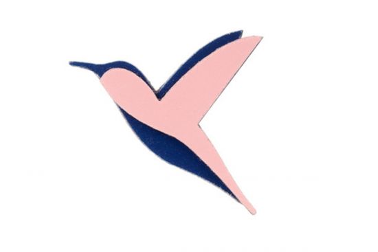 Dřevěná brož Pink Hummingbird Brooch Dřevěná brož Pink Hummingbird Brooch