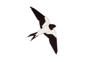 Dřevěná brož Swallow Brooch Dřevěná brož Swallow Brooch