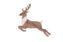 Dřevěná brož Jumping Deer Brooch
