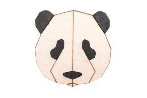 Dřevěná brož Panda Brooch Dřevěná brož Panda Brooch