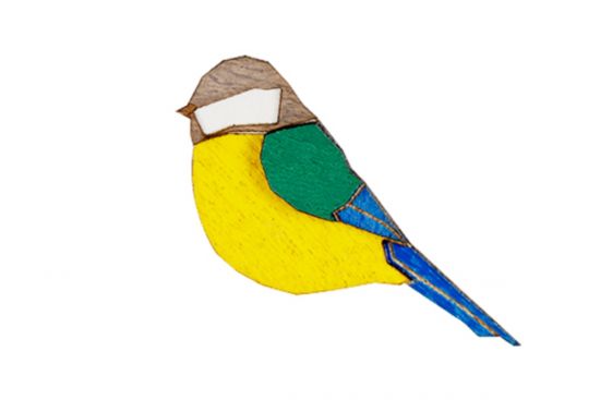 Dřevěná brož Tit Brooch Dřevěná brož Tit Brooch