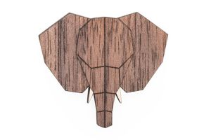 Dřevěná brož Elephant Brooch Dřevěná brož Elephant Brooch