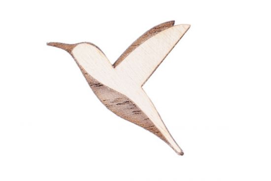 Dřevěná brož Natural Hummingbird Brooch Dřevěná brož Natural Hummingbird Brooch