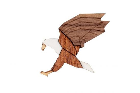 Dřevěná brož Eagle Brooch Dřevěná brož Eagle Brooch