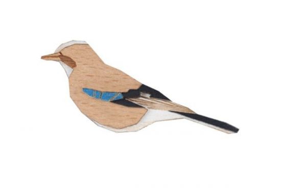 Dřevěná brož Jay Brooch Dřevěná brož Jay Brooch