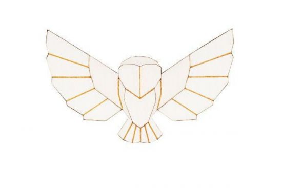Dřevěná brož Snowy Owl Brooch Dřevěná brož Snowy Owl Brooch