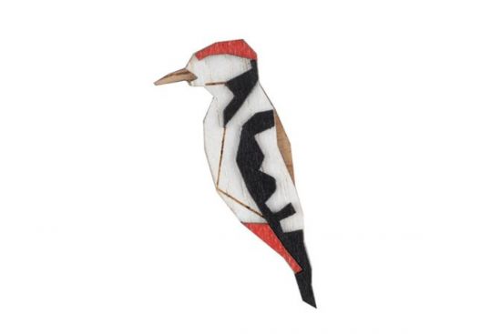 Dřevěná brož Woodpecker Brooch Dřevěná brož Woodpecker Brooch