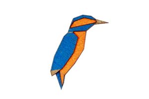 Dřevěná brož Kingfisher Brooch Dřevěná brož Kingfisher Brooch