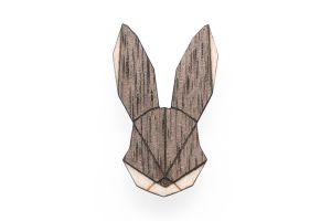 Dřevěná brož Hare Brooch Dřevěná brož Hare Brooch