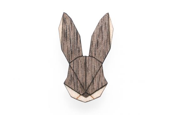 Dřevěná brož Hare Brooch Dřevěná brož Hare Brooch