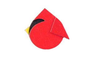 Dřevěná brož Red Cutebird Brooch Dřevěná brož Red Cutebird Brooch