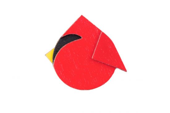 Dřevěná brož Red Cutebird Brooch Dřevěná brož Red Cutebird Brooch