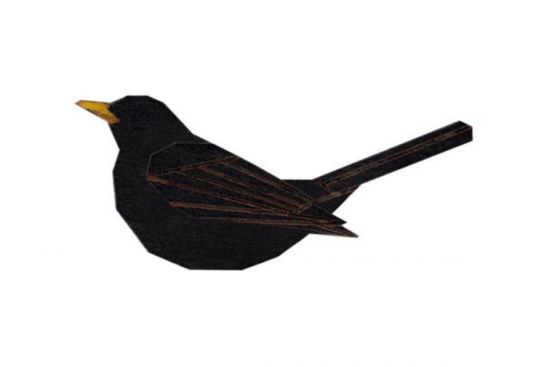 Dřevěná brož Blackbird Brooch Dřevěná brož Blackbird Brooch