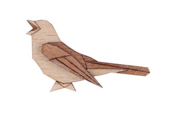 Dřevěná brož Nightingale Brooch Dřevěná brož Nightingale Brooch