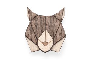 Dřevěná brož Lynx Brooch Dřevěná brož Lynx Brooch