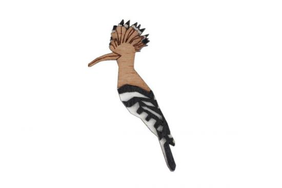 Dřevěná brož Hoopoe Brooch Dřevěná brož Hoopoe Brooch