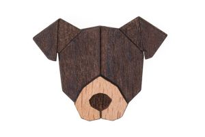 Dřevěná brož American Pit Bull Terrier Brooch Dřevěná brož American Pit Bull Terrier Brooch
