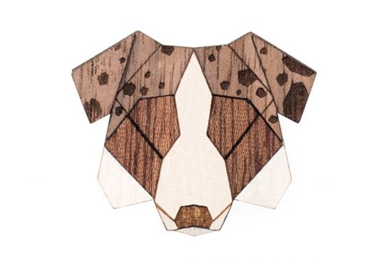 Dřevěná brož Australian Shepherd Brooch Dřevěná brož Australian Shepherd Brooch