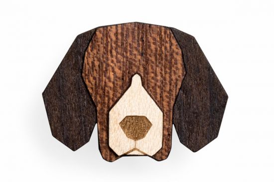 Dřevěná brož Beagle Brooch Dřevěná brož Beagle Brooch