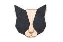 Dřevěná brož Black Cat Brooch