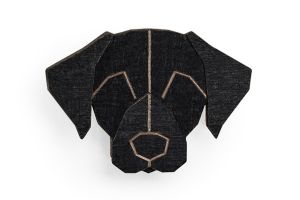 Dřevěná brož Black Labrador Brooch Dřevěná brož Black Labrador Brooch