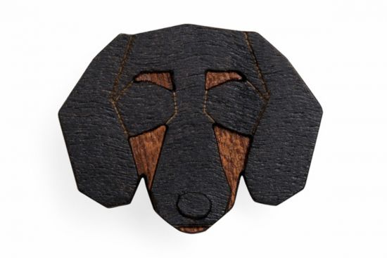Dřevěná brož Dachshund Brooch Dřevěná brož Dachshund Brooch