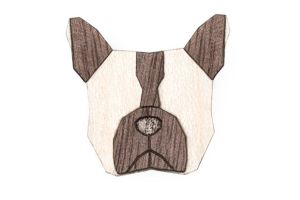 Dřevěná brož French Bulldog Brooch Dřevěná brož French Bulldog Brooch