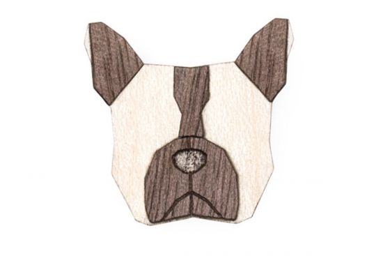 Dřevěná brož French Bulldog Brooch Dřevěná brož French Bulldog Brooch