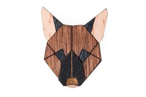 Dřevěná brož German Shepherd Brooch Dřevěná brož German Shepherd Brooch