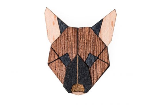 Dřevěná brož German Shepherd Brooch Dřevěná brož German Shepherd Brooch