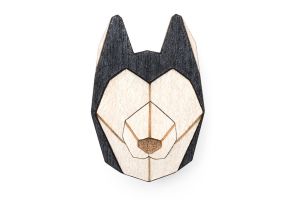 Dřevěná brož Husky Brooch Dřevěná brož Husky Brooch