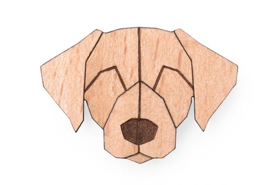 Dřevěná brož Labrador Brooch Dřevěná brož Labrador Brooch