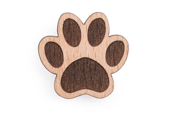 Dřevěná brož Paw Brooch Dřevěná brož Paw Brooch