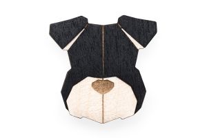 Dřevěná brož Schnauzer Brooch Dřevěná brož Schnauzer Brooch