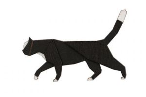 Dřevěná brož Walking Cat Brooch Dřevěná brož Walking Cat Brooch