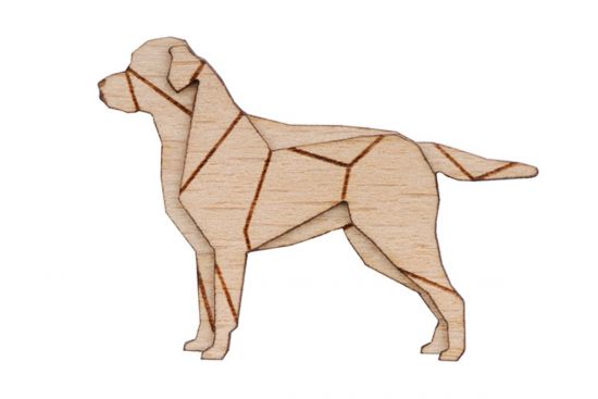 Dřevěná brož Walking Labrador Brooch Dřevěná brož Walking Labrador Brooch