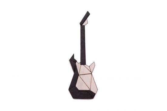 Dřevěná brož Electric Guitar Brooch Dřevěná brož Electric Guitar Brooch