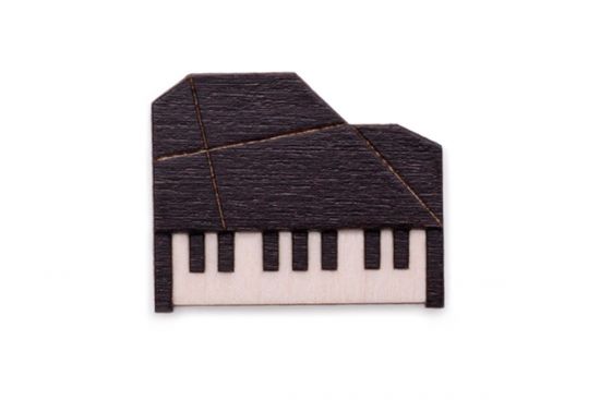 Dřevěná brož Piano Brooch Dřevěná brož Piano Brooch