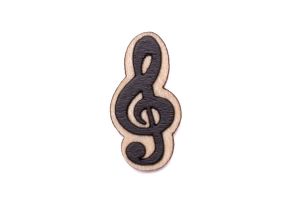 Dřevěná brož Treble Clef Brooch Dřevěná brož Treble Clef Brooch