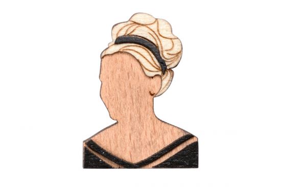 Dřevěná brož Věra Brooch Dřevěná brož Věra Brooch