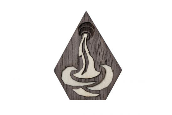 Dřevěná brož Aquarius Brooch Dřevěná brož Aquarius Brooch
