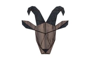 Dřevěná brož Capricornus Brooch Dřevěná brož Capricornus Brooch