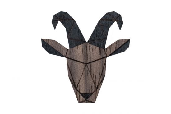 Dřevěná brož Capricornus Brooch Dřevěná brož Capricornus Brooch
