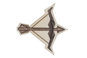 Dřevěná brož Sagittarius Brooch Dřevěná brož Sagittarius Brooch