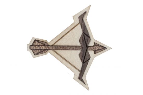 Dřevěná brož Sagittarius Brooch Dřevěná brož Sagittarius Brooch