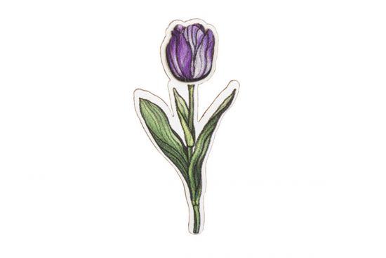 Dřevěná brož Tulipán Dřevěná brož Tulipán