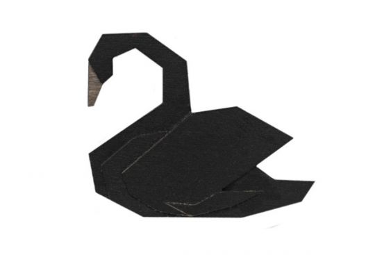 Dřevěná brož Black Swan Brooch Dřevěná brož Black Swan Brooch